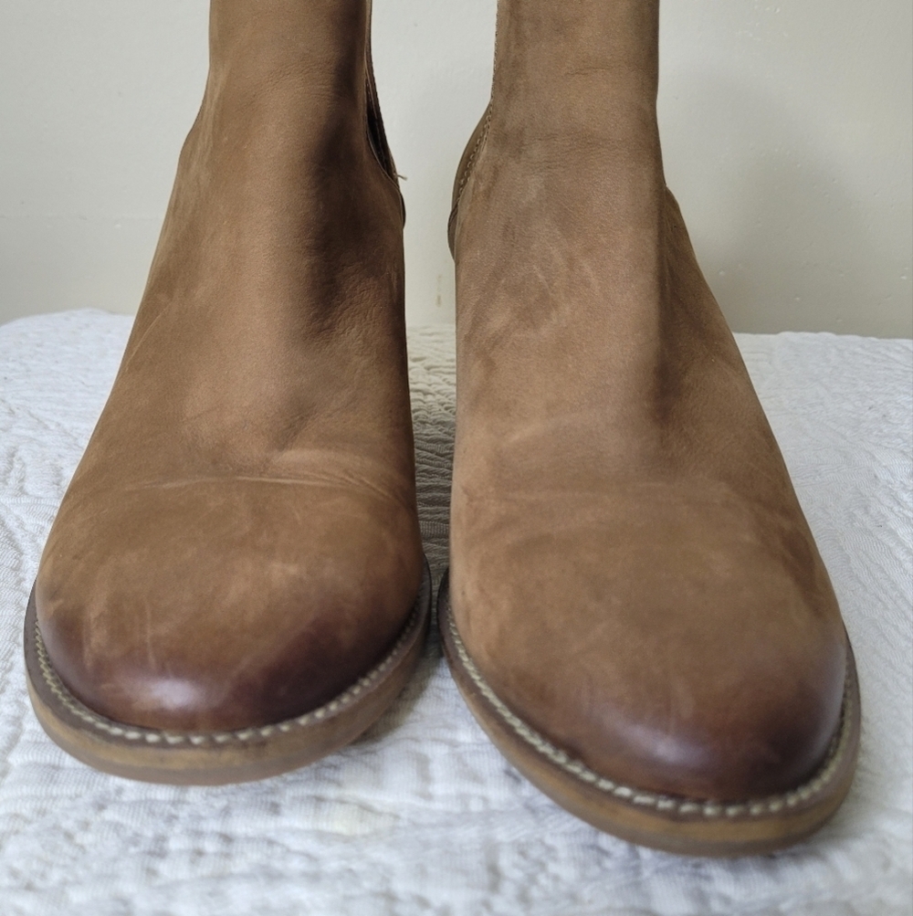 Blondo Brown Leather Booties Size 10 - Picture 4 of 8